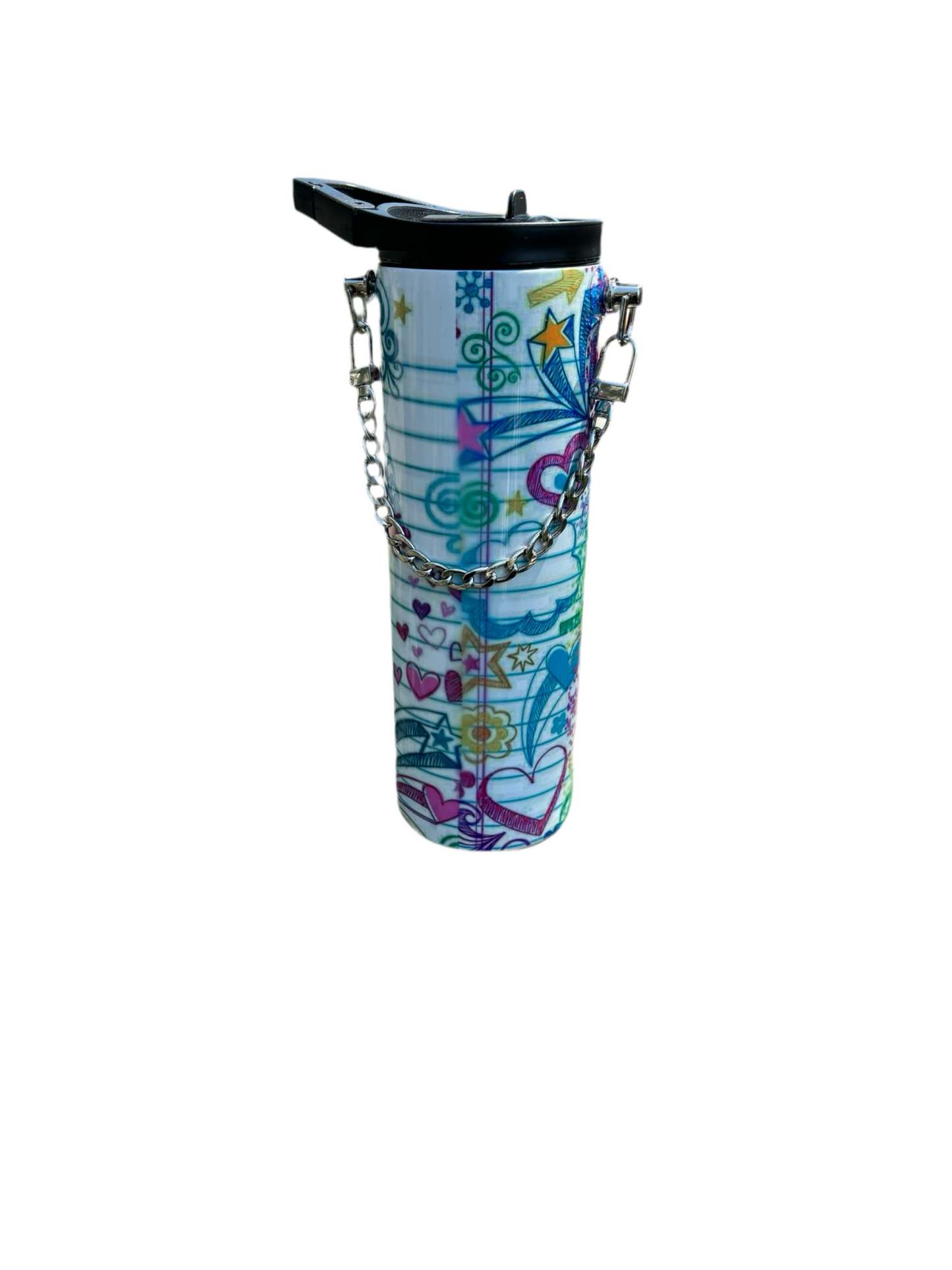 Note Book Purse Water Bottle with Chain 💜 Comes with 2 lids!