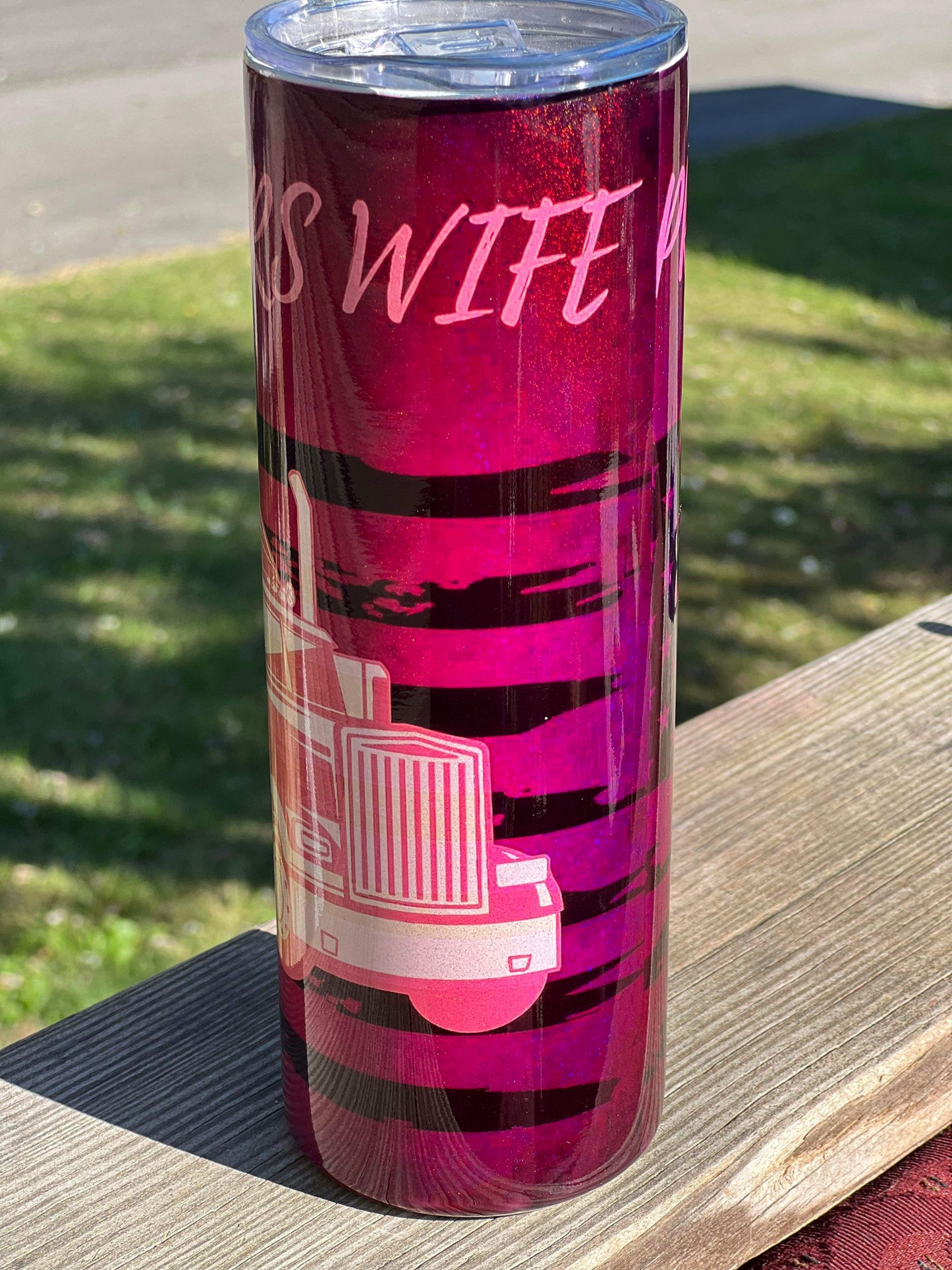 Proud Truckers Wife Exclusive Mama Que Tumbler