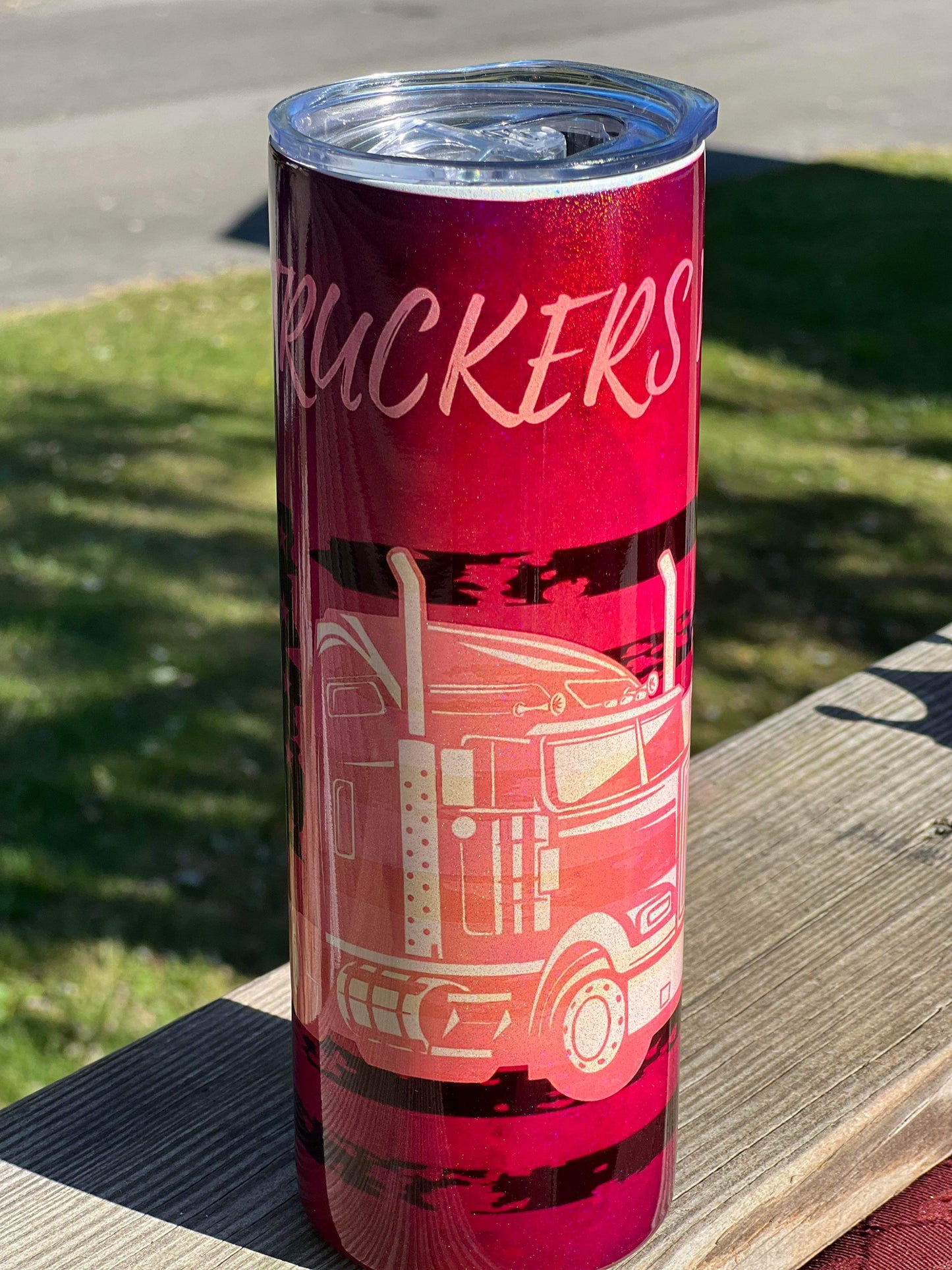 Proud Truckers Wife Exclusive Mama Que Tumbler