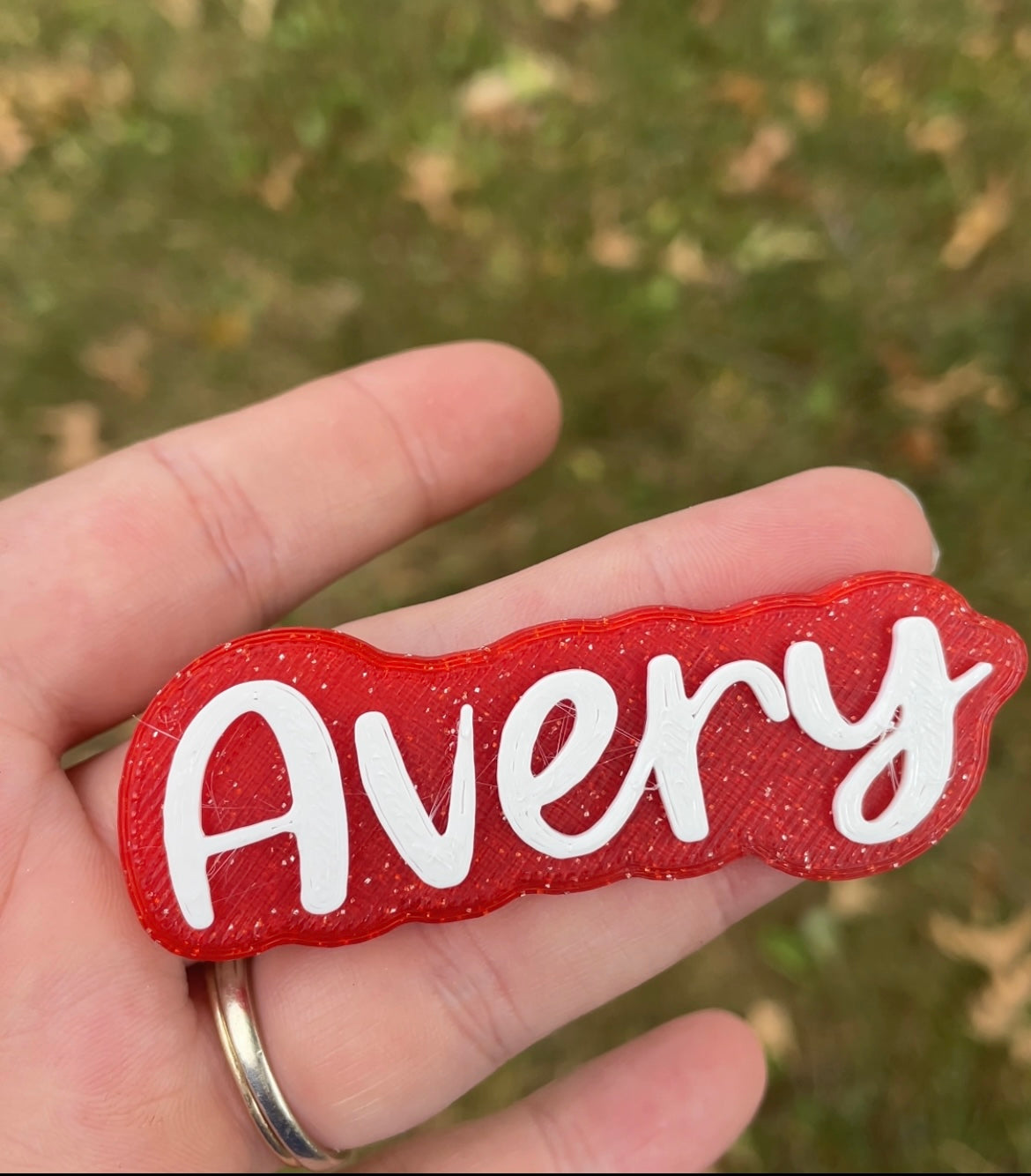 2 Name Plates for Bows & Sports Wear 📣🏀⚽️🏈⚾️🥎🏐🏉📣🎀 Free Shipping in the USA. You’ll receive 2 name plates with the colors swapped.