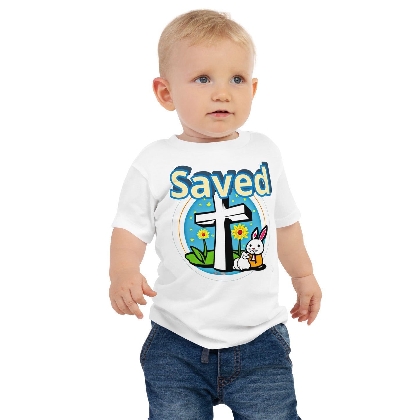 Saved By Jesus Baby Jersey Short Sleeve Tee