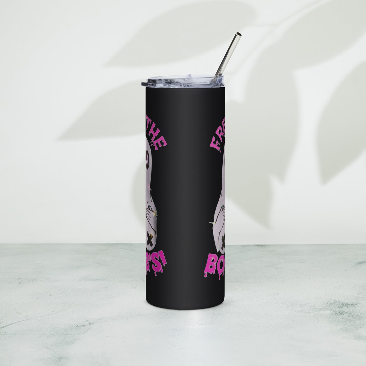 Free The Boobs! Stainless steel tumbler