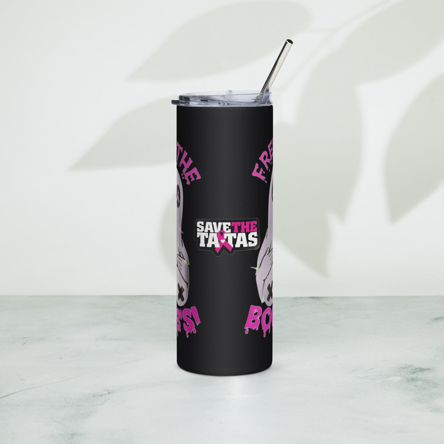 Free The Boobs! Stainless steel tumbler