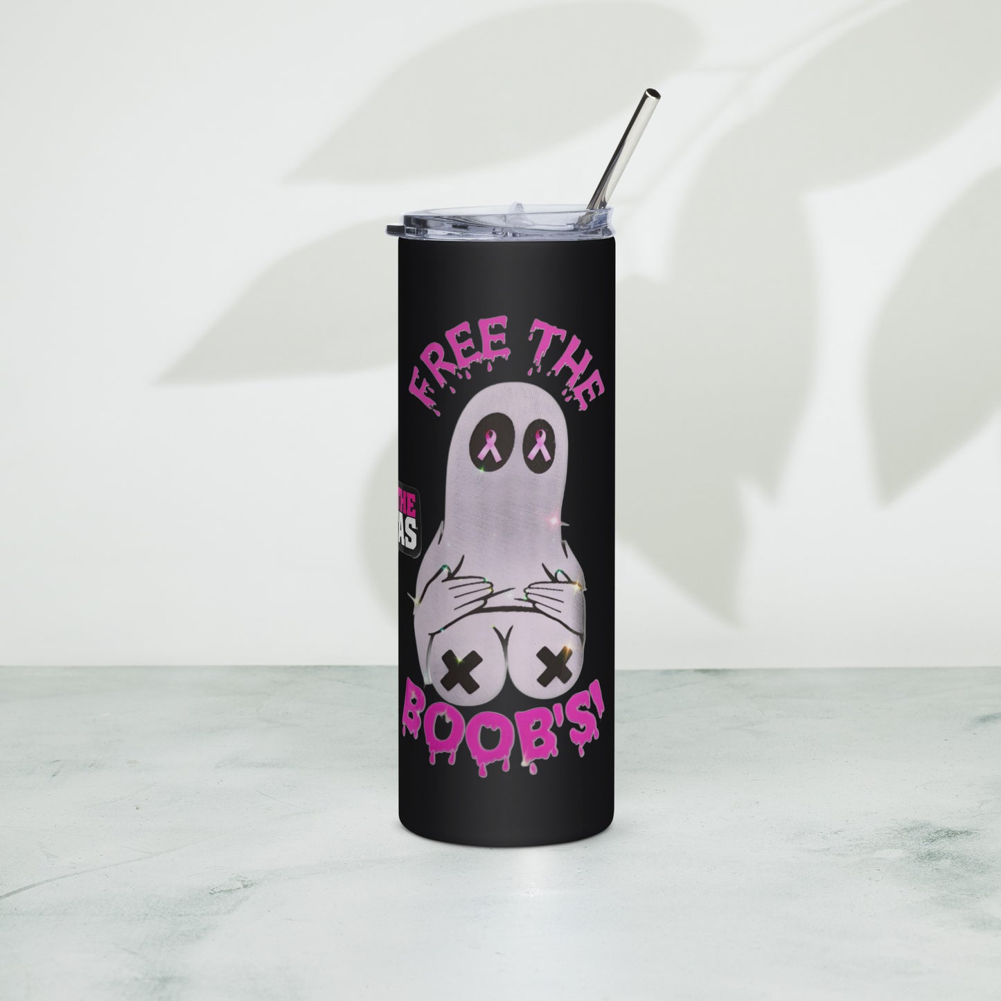 Free The Boobs! Stainless steel tumbler